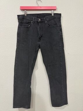 Levi’s 505 Black Wash Straight Leg Jeans Men’s Size 34x30 Classic Fit Denim